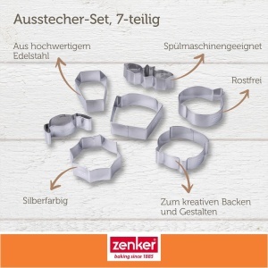 Set forme de copt Zenker Halloween 7 piese inox usor de curatat - Img 4