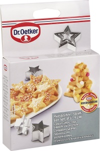 Set forme de prajituri Dr Oetker 6 piese stelute usor de curatat argintiu - Img 3
