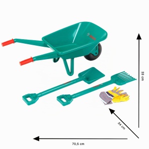 Set gradinarit Bosch cu sapa, grebla si manusi, pentru copii 3 - Img 3