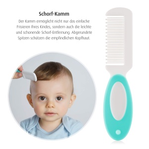 Set ingrijire bebelusi Reer BabyCare 5 piese perie par natural foarfeca siguranta - Img 8