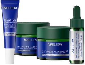 Set ingrijire fata WELEDA Bio Blauer Enzian Anti Aging cu serum vegan