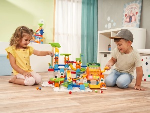 Set interactiv de pista cu bile VTech Marble Rush L100 E, 102 piese, efecte sonore si luminoase - Img 2