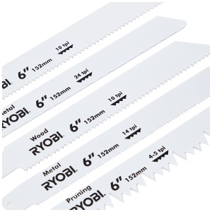 Set lame pentru fierastrau sabie Ryobi RAK06RB 6 piese pentru lemn metal si plastic - Img 3