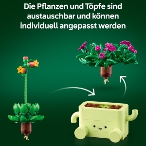 Set LEGO Botanicals - Plante Decorative cu 2 Flori si 2 Ghivece Pastelate - Img 4