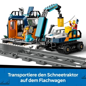 Set LEGO City Trains Arktis-Polarexpress 60470 - Ferngesteuert, 6 Minifiguri, 22 Gleissegmente - Img 4