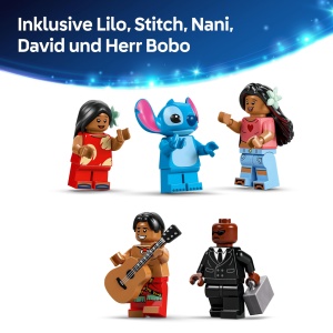 Set LEGO Disney Casa de Plaja Lilo si Stitch 43268, 834 piese, 5 figurine - Img 7
