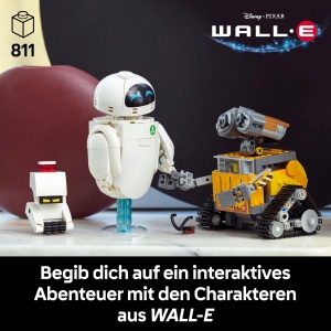 Set LEGO Disney WALL-E si EVE, 811 piese, figurine detaliate - Img 2