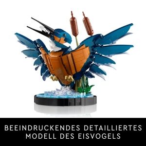Set LEGO Icons Eisvogel 10331, 834 piese, decoratiune birou si living - Img 3