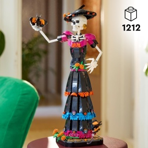 Set LEGO Ideas La Catrina 21372 - Figurina Skelett cu Flori si Fluturi, 1212 Piese - Img 2