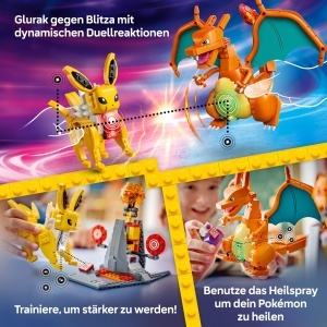 Set LEGO Interactiv Pokemon - Ultimul Duel Glurak Blitza, 751 Piese - Img 5