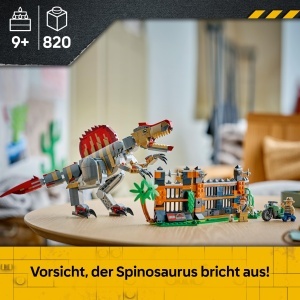 Set LEGO Jurassic World Flucht des Spinosaurus 77982, 820 piese, figura mobila - Img 3