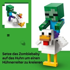Set LEGO Minecraft Huhnerreiter 21582 - 344 piese, 3 figurine, decoratiune - Img 3