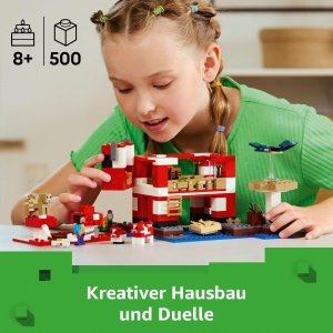 Set LEGO Minecraft Pilzkuh-Haus 21270 cu Steve, 500 piese, interactiv - Img 2