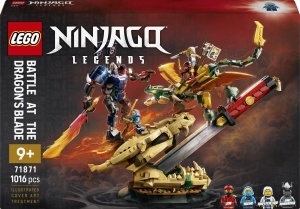 Set LEGO NINJAGO Showdown pe Drachenklinge - 1016 piese, 4 minifigurine, Mech si Dragon - Img 6