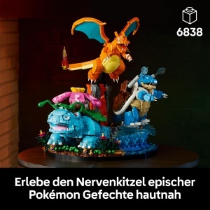 Set LEGO Pokemon Bisaflor, Glurak si Turtok 72153, 6838 piese, 3 figurine - Img 2