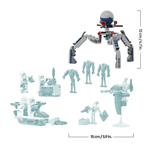 Set LEGO Star Wars 75372 - Pachet de Lupta Clone Trooper si Battle Droid cu 4 Minifigurine si Speeder Bike - Img 8