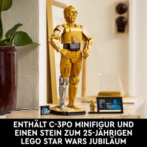 Set LEGO Star Wars 75398 C-3PO Model pentru adulti, 1138 piese, cu suport si minifigura - Img 5