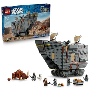 Set LEGO Star Wars 75453 Offworld Sandkrawler cu 5 Minifigurine si Grogu