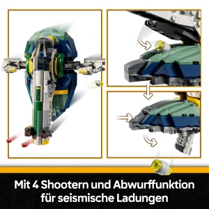 Set LEGO Star Wars Jango Fett 707 piese, Raumschip cu 3 Minifigurine, 9 ani - Img 3