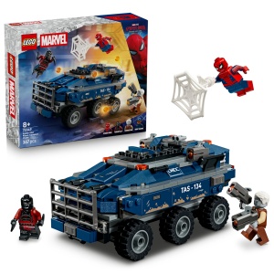 Set LEGO Supereroi Spider-Man cu Vehicul Blindat si 4 Minifigurine, 367 Piese - Img 1