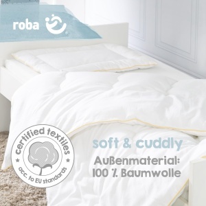 Set lenjerie pentru copii Roba 4 Anotimpuri - Patura 100x135 cm Perna 40x60 cm Alb - Img 5