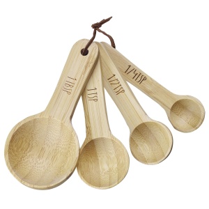 Set linguri masurare Westmark Woody 4 piese bambus pentru ingrediente uscate si condimente