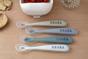 Set linguri silicon Beaba Rainbow 4 piese ergonomice si delicate - Img 3