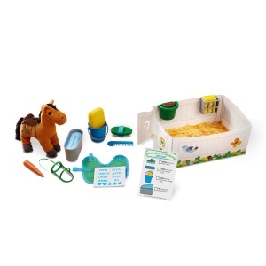 Set Melissa Doug Ingrijire Cal - Jucarie cu Accesorii pentru Hranire si Periaj - Img 4