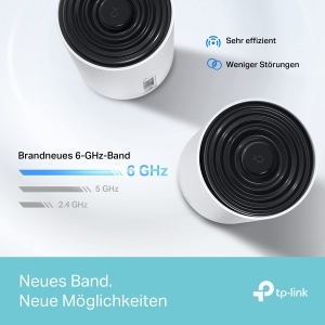 Set Mesh Wi-Fi TP-Link Deco XE75 (3 Pack), 5400 Mbits, 3 Porturi Gigabit - Img 2