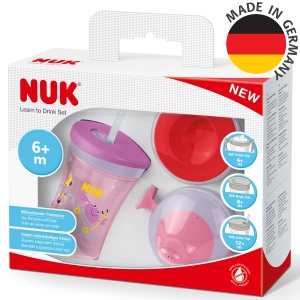Set NUK 3-in-1 pentru a invata sa bei cu ceasca de antrenor 6 luni cupa magica 360deg pentru invatare 8 M si sticla de baut Action Cup pentru copii 12 - Img 8