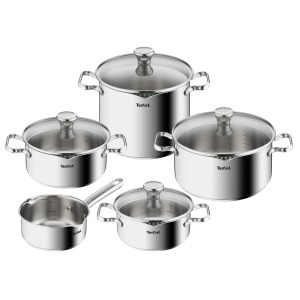 Set Oale Induction Tefal Duetto A705S9, 9 piese, otel inoxidabil, cu capac