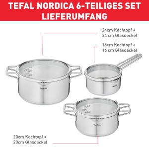 Set Oale Tefal Nordica 6 piese din inox, design compact, 10 ani garantie - Img 8