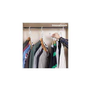Set organizator umerase InnovaGoods 24 piese alb economisire spatiu montaj simplu