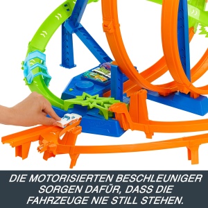 Set Pista Hot Wheels - Crash-Rennen cu 5 Zone de Impact, Accelerare Motorizata, 1 Masinuta Inclusa - Img 3
