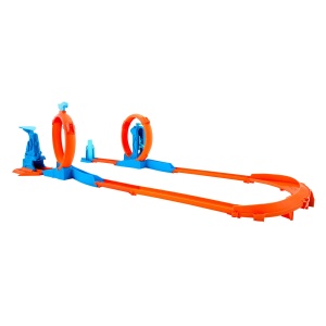 Set Pista Hot Wheels cu 3 Loopinguri, Auto Die-Cast 164, Sistem Rapid de Asamblare - Img 4