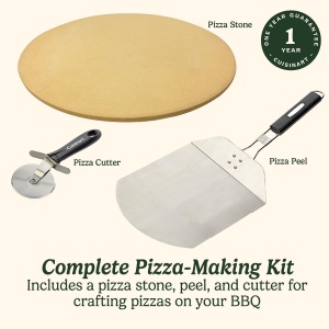 Set Pizza Grill Cuisinart 3 piese - Pizzastein 33 cm, Pizzaschaufel si Pizzaschneider - Img 6