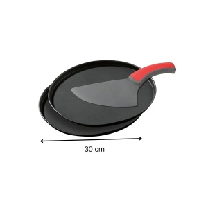 Set Pizzet Zenker 7513, 3 piese, 2 Pizzablechi antiaderente, 1 Schneidheber, Negru - Img 3