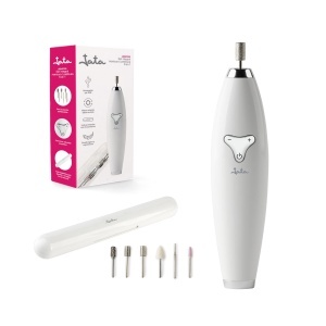 Set profesional manichiura si pedichiura Jata JBSM1200, 6 accesorii, USB, alb