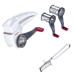 Set Razatoare si Peeler Westmark, InoxABS, AlbGriSilver, 3 Tromle