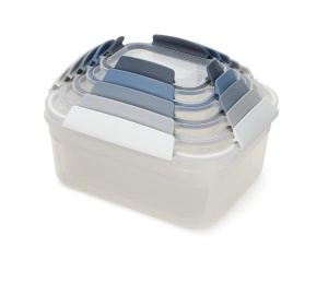 Set recipiente alimentare Joseph Joseph Nest Lock 5 piese design compact albastru