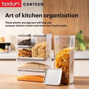 Set recipiente depozitare Bodum CANTEEN 6 piese BPA-free stivuibile transparente - Img 4