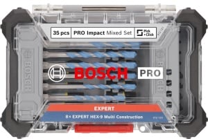 Set scule Bosch PRO Impact Mixed 35 piese pentru beton si materiale diverse - Img 2