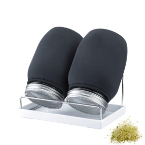 Set Sprossenglas Westmark, 2x950 ml, cu capac din inox si abtropfsistem