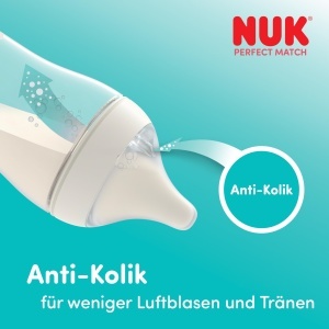 Set Sticle din Sticla NUK Perfect Match, 120 ml si 230 ml, Anti-Colic, Control Temperatura - Img 6