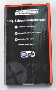 Set surubelnite Bruder Mannesmann M11305 5 piese otel CV - Img 2