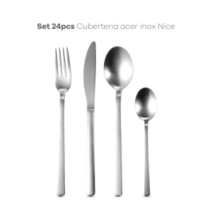 Set Tacamuri Bergner 24 Piese, Inox, Design Elegant, Finish Mat - Img 2