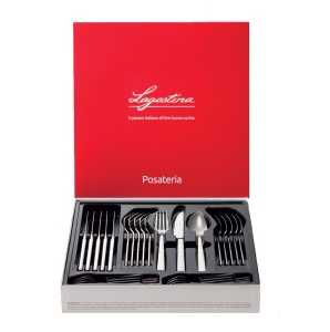 Set Tacamuri Lagostina Ambra 24 piese, inox 1810, elegant si lucios - Img 3