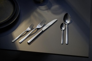 Set tacamuri WMF Boston 12 persoane, set tacamuri 60 bucati, cutit monobloc, otel inoxidabil Cromargan lustruit, lucios, poate fi spalat in masina de spalat vase - Img 2