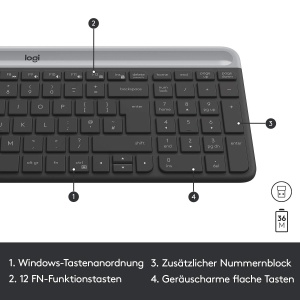 Set Tastatura si Maus Logitech MK470 Slim Combo, Design Compact, Wireless - Img 6