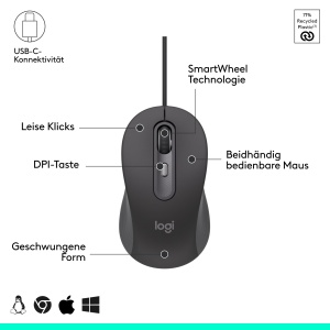 Set Tastatura si Maus Logitech Signature Slim MK620, USB-C, Grafit - Img 7